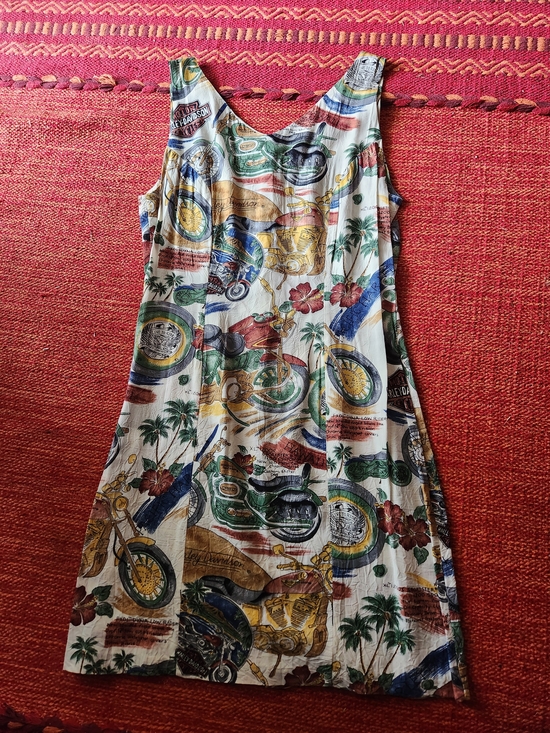 Harley-Davidson Dresses & Skirts - Harley-Davidson Multicolor Motorcycle Print Midi Dress